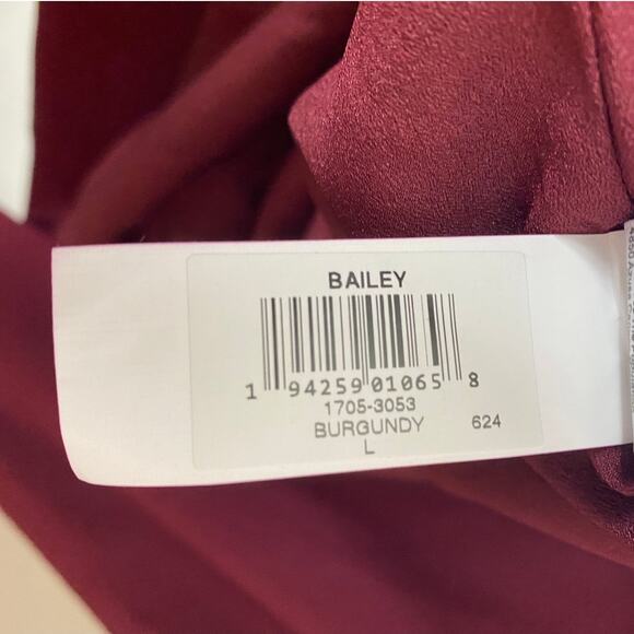 DRESS THE POPULATION DRESS BURGUNDY FALL WEDDING GUEST SHORT COCKTAIL FESTIVE - Picture 5 of 16